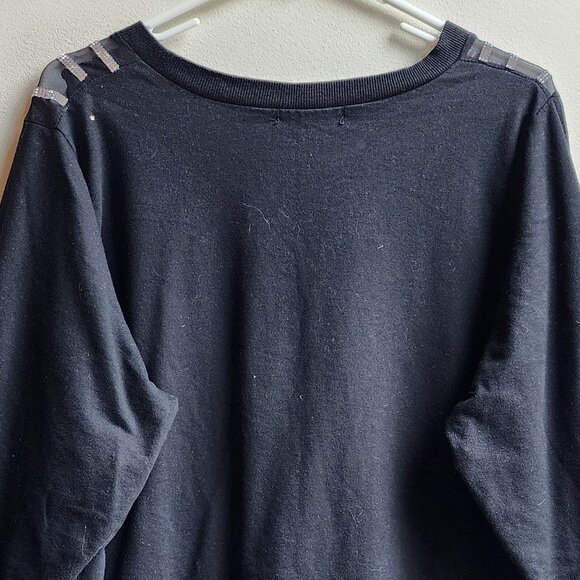 89th & Madison Black Jeweled Embellished Scoop Neck Sweatshirt Size 2X - Picture 14 of 16